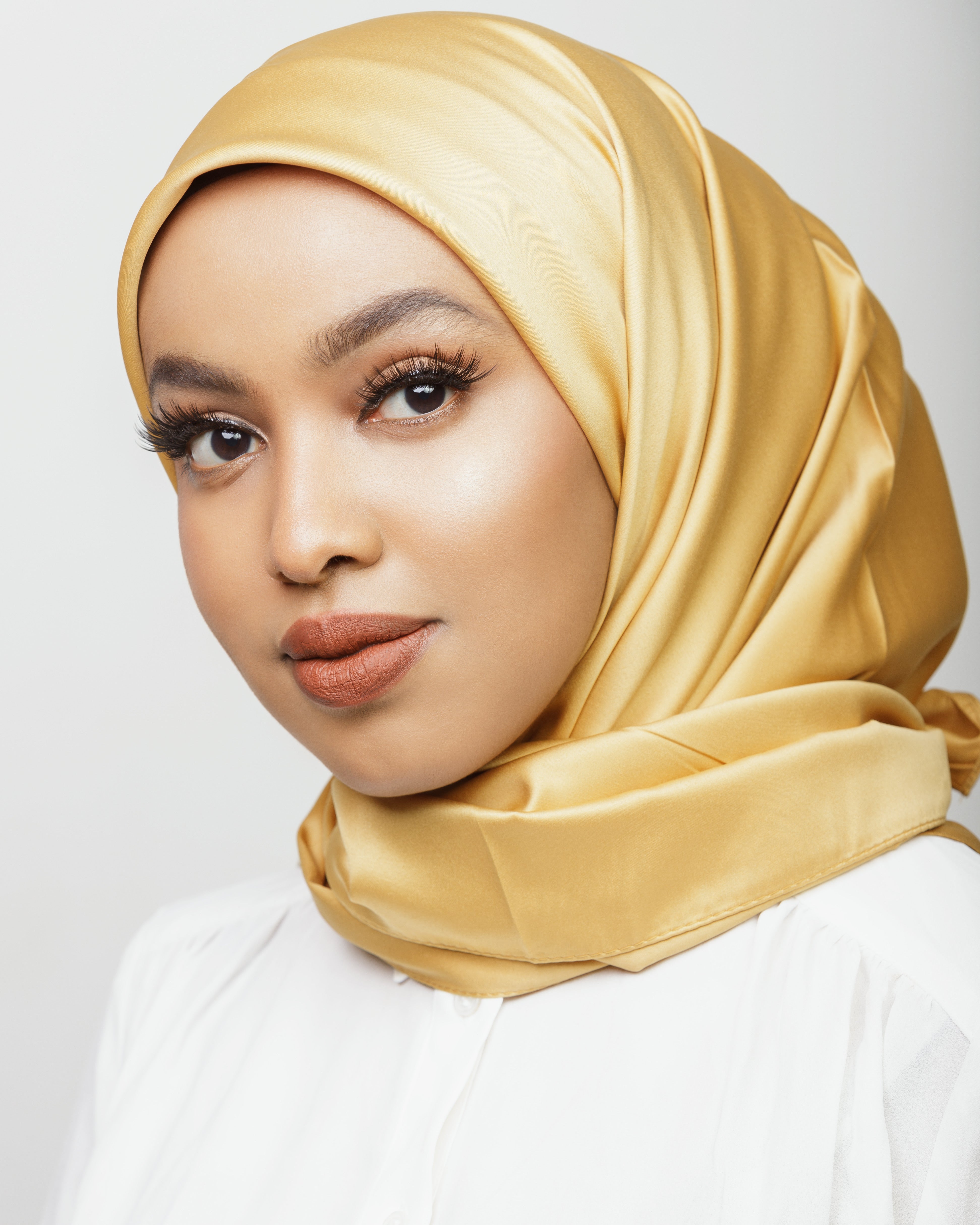 Gold Satin hijab