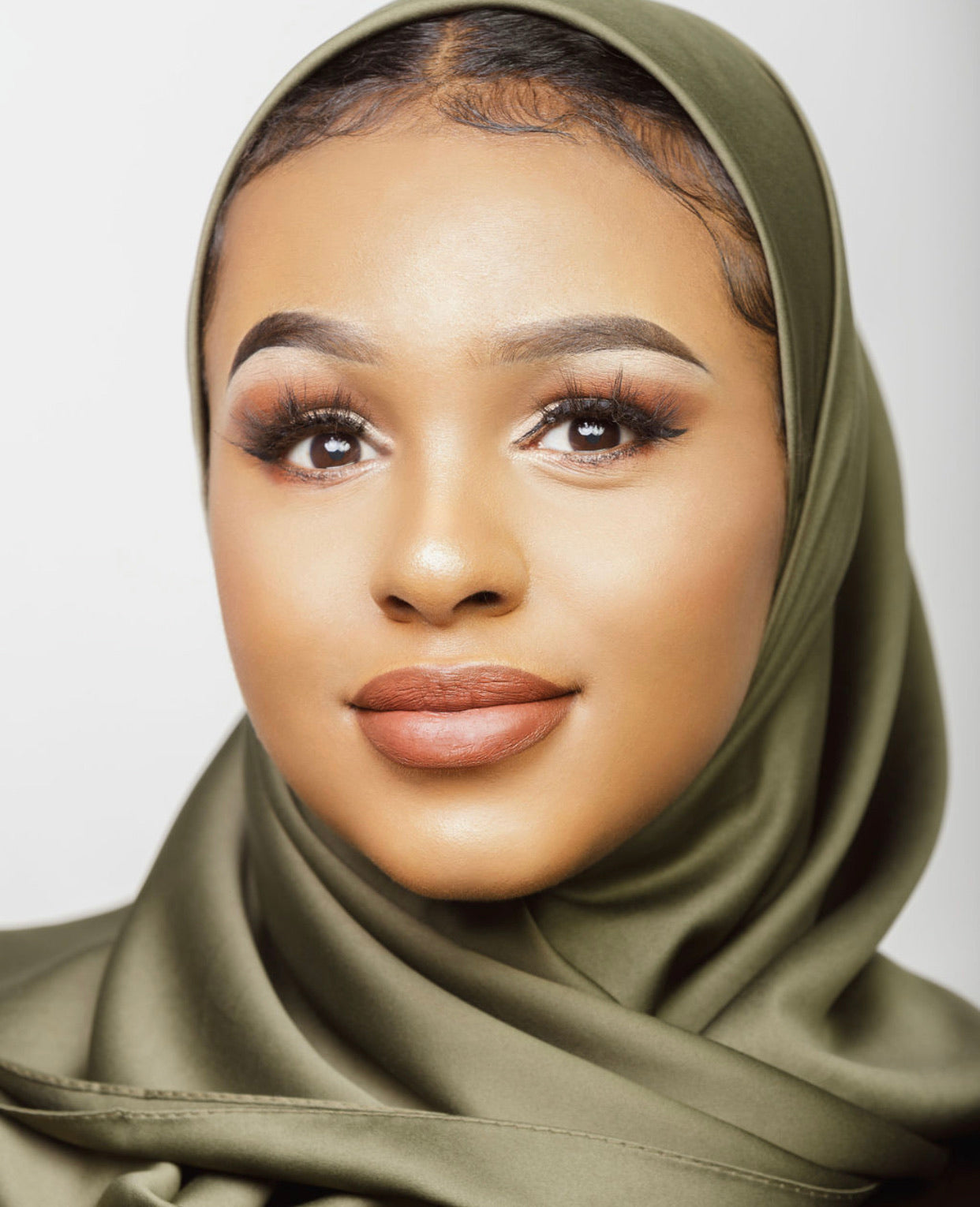 Olive Satin Hijab
