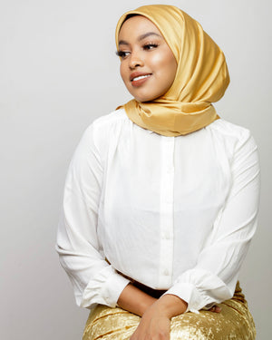 Gold Satin hijab