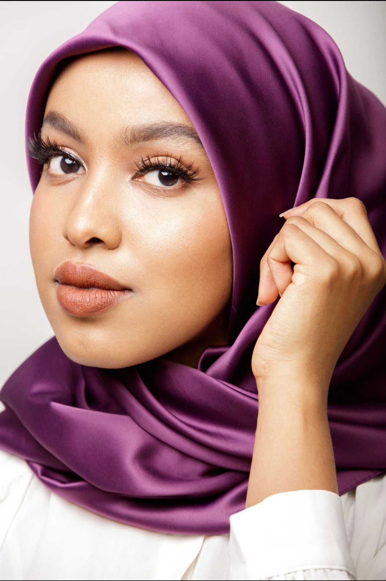 Purple Satin hijab